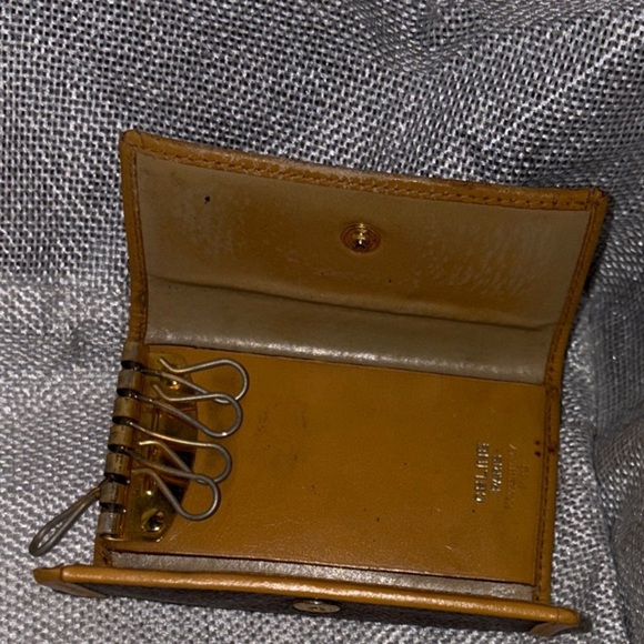 Celine Macadam Gold Plated Keyring Card Holder Wallet - Picture 8 of 13